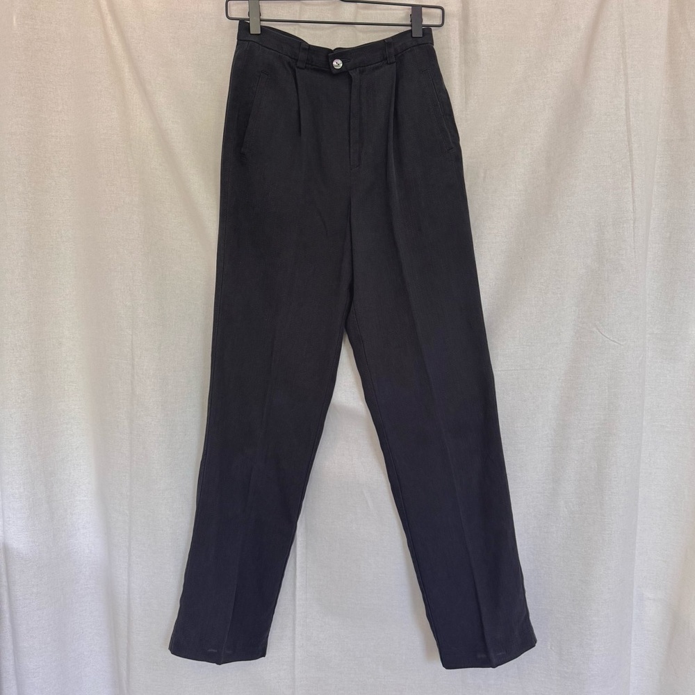 vintage silk high waisted pants tommy Bahama straight leg trousers size 4